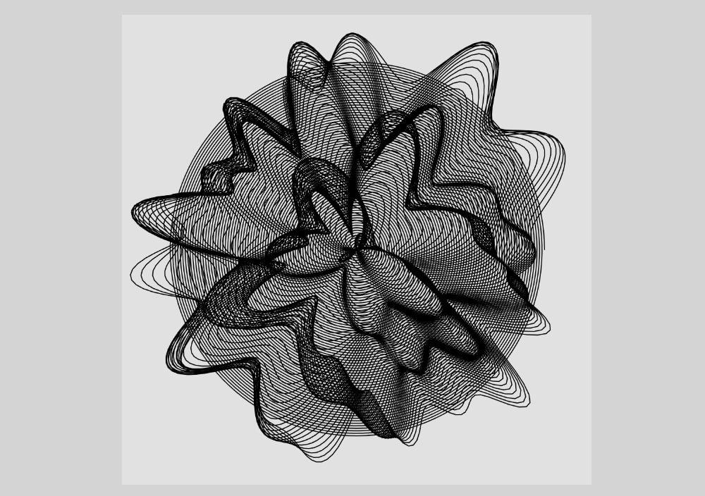 Moire pattern with parametric curves